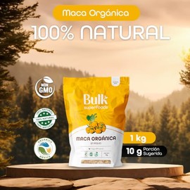 BULK SUPERFOODS Maca en Polvo 1kg - 100% Natural - Maca Peruana - Sin Azúcar y Sin Aditivos - Orgánica Amarilla - Organic Powder - Arroz con Leche