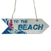 Second Ave To The Beach Arrow Wooden Hanging Home Seaside