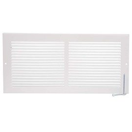 Imperial RG0033 Louvered Steel Painted Baseboard Return Air Grille, 14 x 6-Inch, White, 1-Pack