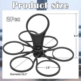 WORUIB 2 Pcs Drinks Holder Holiday, Black Portable Drink Carriers with Handle, Foldable Cup Carrier for Beverages, Ideal for Outdoor Events and Home Gatherings, 14.8 x 8 x 3.7 cm