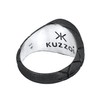 Kuzzoi 0608782521 Men's Signet Ring Oval Black Enamel Solid 13