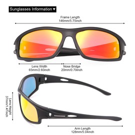 Hombre y Mujer Gafas de Sol Ligeras Deportivas Polarizadas 100% Protección UVA para Conducción, Béisbol, Ciclismo, Golf, Pesca Aire libre Deportes UV 400 Clásico Retro Unisex Polarizado Los Anteojos