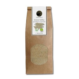 Grüner Bio Kaffee gemahlen - Robusta Indien (Rohkaffee gemahlen 500g) - GMP zertifiziert
