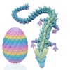 BZQCPLX 3D Printed Crystal Dragon in Egg, 30 cm Articulated