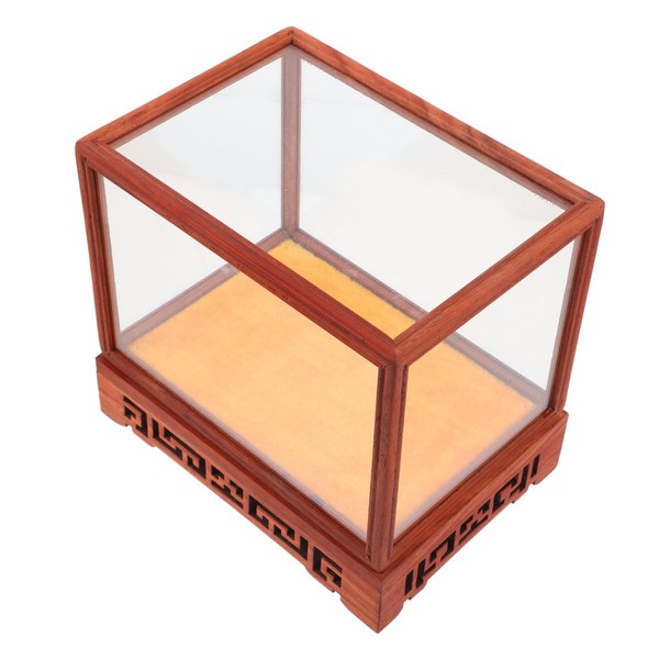 Zerodeko Transparent Display Box Clear Glass Dome Cloche with Rustic