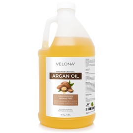 velona Argan Oil - 64 Fl Oz | 100% Pure and Natural | Morocco Oil | Skin, Body and Face Care | Nails Protector | Unrefined, Cold Pressed | Cap Kit