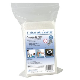 Quick Dam Super Absorbent Commode Pads for Bedside Commodes, Bedpans and Potty Training (Pack of 50), White