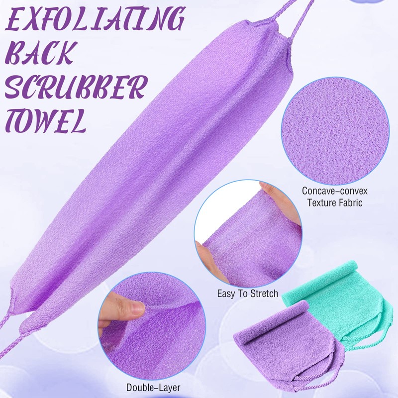 Back Scrubber for Shower Exfoliating Washcloth Back Cloth Body Extended