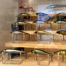 JJLFresheners Fishing Lure Showing Stand, Acrylic Bait Lure Display Shelf, Decorative Bait Showing Stand Shelf Holder, Support Storage Rack for Fishing Store Fishing Bait Storage