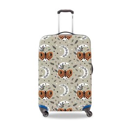 fonefunshop Kofferbezug, schützende Haut, Gummizug, Schmetterling, 55,9 x 63,5 cm, Größe M, grau, M, Kofferabdeckung