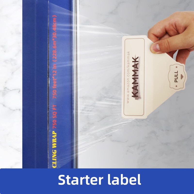 KAMMAK Cling Wrap Plastic Wrap Dispenser for Food with Slide