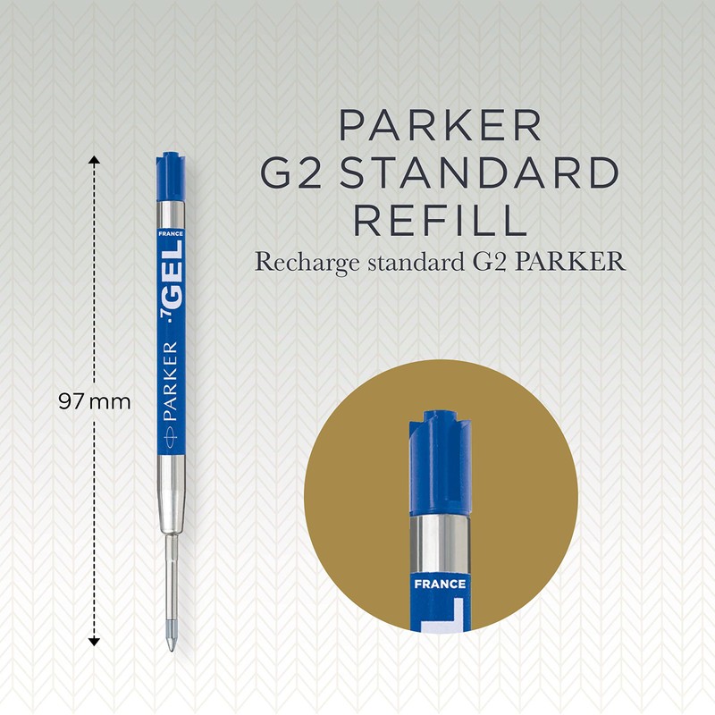 Parker Gel Pen Refills | Medium Nib (0.7mm) | Blue