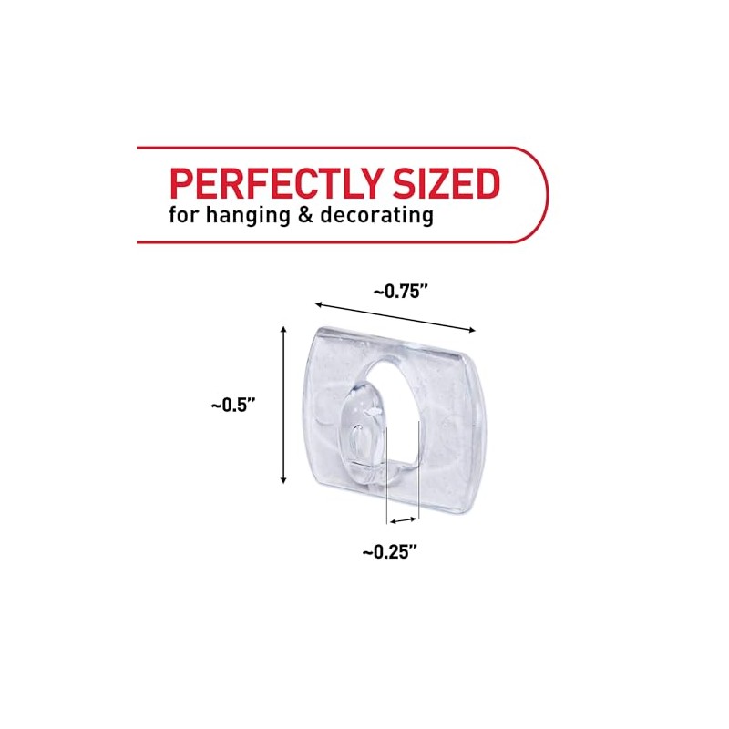 Command - Miniclips transparentes para luz, 45 clips, 54 tiras
