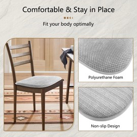 Kitchen Chair Pads - Memory Foam Seat Cushion for Chairs Non Slip Seat Pad for Living Room Office