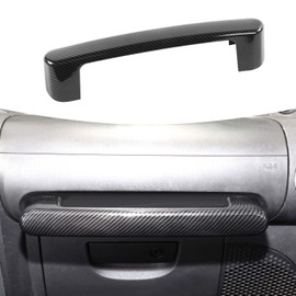RT-TCZ Carbon Fiber Copilot Grab Handle Cover Trim Passenger Armrest Frame Interior Decoration Accessories for Jeep Wrangler JK JKU 2007-2010