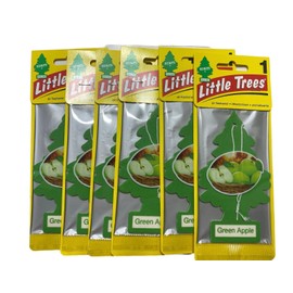 Little Trees Air Freshener Green Apple Pack of 6 For Car, Dog Home, Closet,