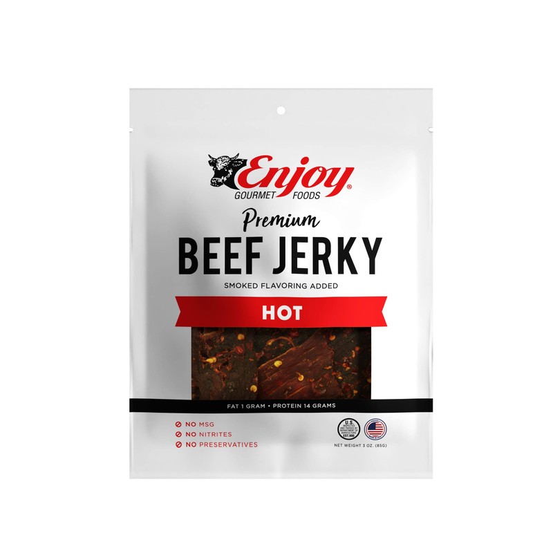 Enjoy Hot Beef Jerky 3 oz (Pack of 6) |