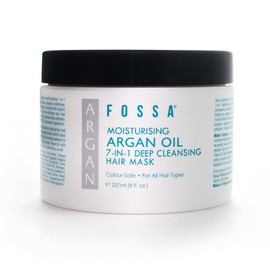 Fossa Hair Mask Moisturizing Argan Oil 7-in-1 Deep Cleansing| Hair Treatment, Shampoo, Conditioner, Detangler, Shine Enhancer, Frizz Reducer for All Hair Types, Colour Safe | 237ml, 8 fl. oz.