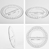 2 PCS 360 Full Circle Protractor, 15cm Plastic Math Measuring