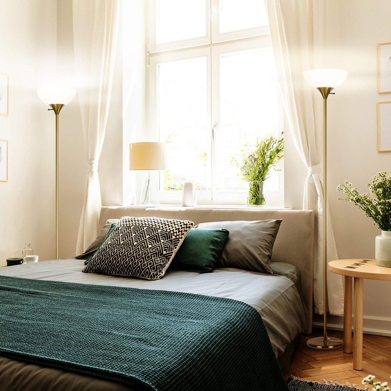 Brightech Sky Dome Dimmable LED Floor Lamp, Torchiere Floor Lamp