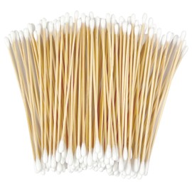 6" Long Cotton Swabs With Double Tips, Cotton Buds for Dog Ear Care (200 pcs - double round tips)