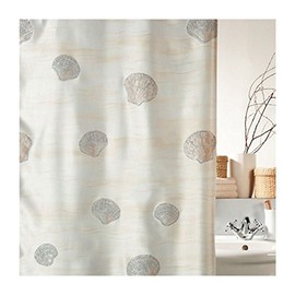 Spirella Atlantis Champagner Textil-Duschvorhang, Polyester, 120 x 200 cm, Creme/Beige, 120x200cm