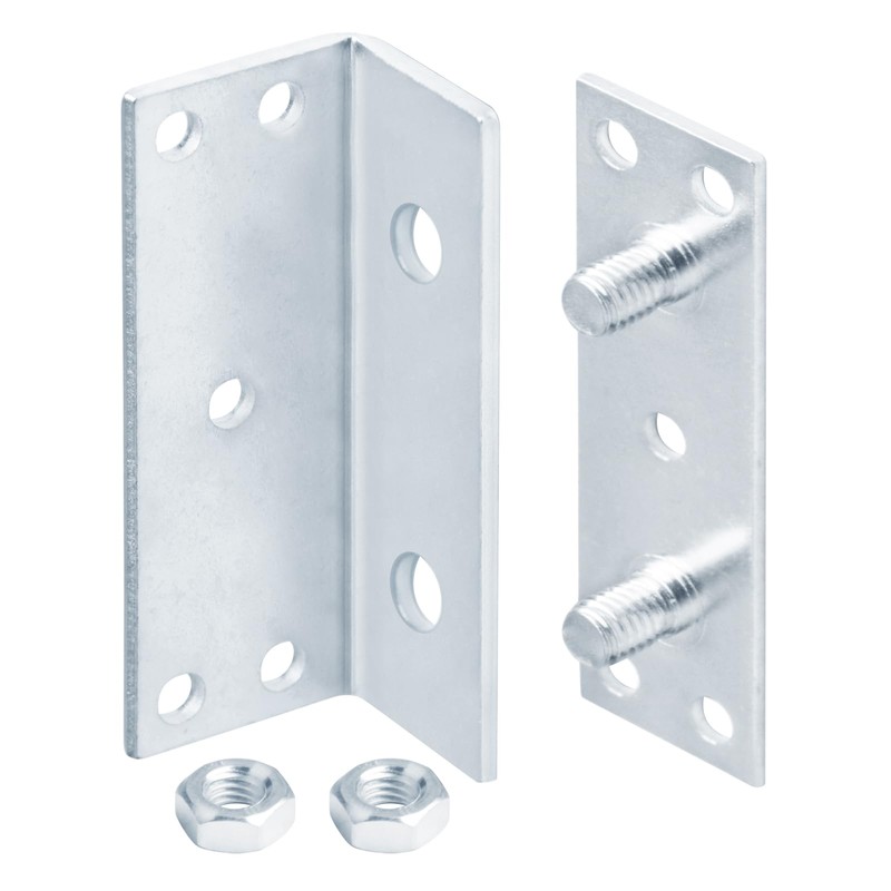 4 Sets Bed Rail Bracket,3-1/4" x 1" No-Mortise Wood Bed