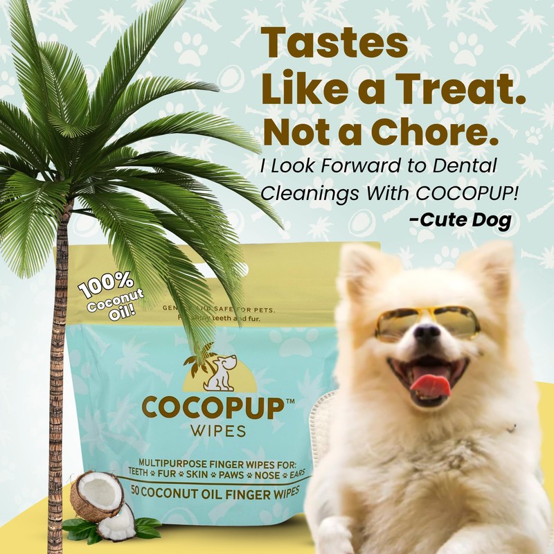 Cocopup Dog Teeth Cleaning Wipes Ear Nose Paws Fur Cleaner