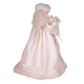 UL 10-Light 14-Inch White Angel Tree Topper