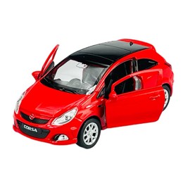Welly Opel Corsa OPC D Red 3 Doors Approx. 1/34-1/39 Metal Model Car Die Cast New in Box