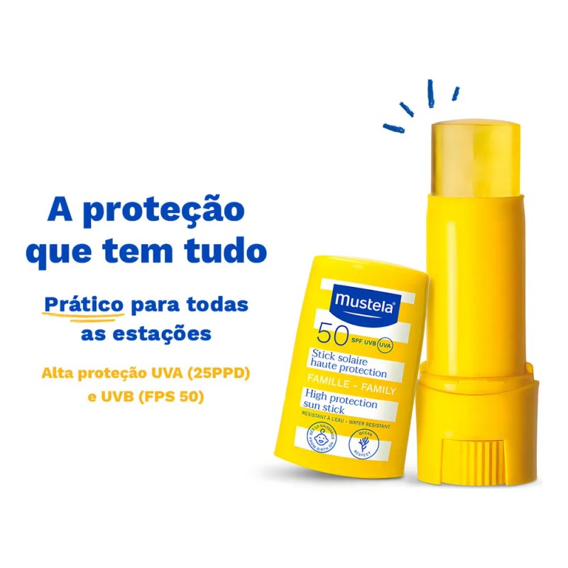 Mustela Protector Solar Stick FPS50 Alta Protección 8g