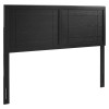 Pemberly Row Full Modern Rubberwood and MDF Headboard in Black