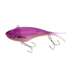 Nomad Design Vertrex Max 110 Vibe Fishing Lure 4-1/3 1-1/3oz - Lifelike Vibrating Fishing Bait for Inshore Fishing with BKK Hooks, Saltwater Lure Tuned for Slow-Fast Retrieves Purple Shad