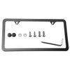 Premium UV Resistant Slim Style Stainless Steel License Plate Frame (2 Holes, UV Resistant Black Matte Finish)
