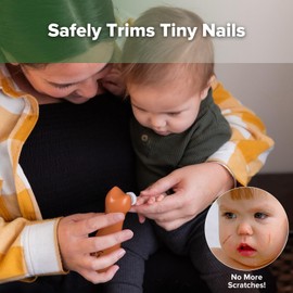 haakaa Baby Nail Trimmer Electric with Filling Pads, Clever Fox Nail Care Set for Comfortable Grip, Baby Nail Clippers for Newborn/Infants/Adults, Pressure-Activated System & Portable Case