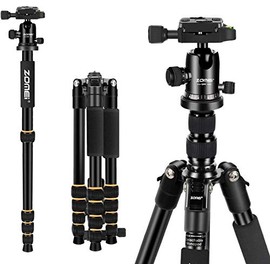 ZOMEi Camera Tripod 62" Light Weight DSLR Tripod with Ball Head Quick Release Plate and Carrying Case (Aluminum Tripod)
