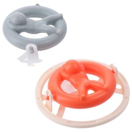 couponhub 2 Pack Pet Hair Filter, Reusable Floating Cleaning Tools with Disposable Mesh Bag, Lint Catcher, Creative Dog Fur Removal Filter Bag for Home Washing Machine(Gray/Orange)