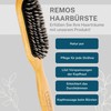 Remos Beech Wood Hair Brush with 100% Boar Bristles and
