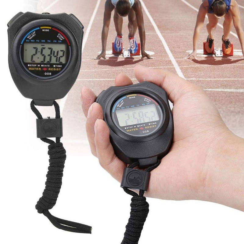 Stopwatch Timer, Multifunctional Stopwatch, Waterproof Dust and Shock Resistant, Suitable