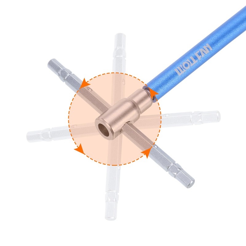 sourcing map Sliding T-Handle Hex Key Wrench Set 3mm Metric