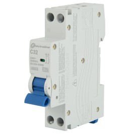 Electraline 87005 Circuit Breaker 32A, Curve C (Optimum Protection Against Overcurrent and Short Circuit), 1P+N, 4.5kA, 240V, CE, KEMA-KEUR, and UKCA