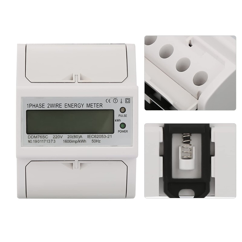 Natudeco DDM75SC Din Rail Energy Meter Single Phase Energy Meter