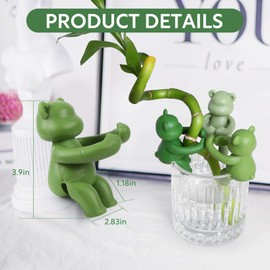 GARKALY Plant Propagation Buddy, 3PCS Plant Cutting Holder for Stems, Sprouts and Shoots, for Indoor Garden or a Plant Propagation Station Accessories, for Garden Plant Lover (Bear)