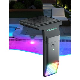 Solar Pool Lights Only for Inground Pool【Original】, 10-Color 4-Mode Light Sensing LED, Underwater Lighting with Timer Off, Submersible Lights with Remote, Waterproof Design, 1 Pack
