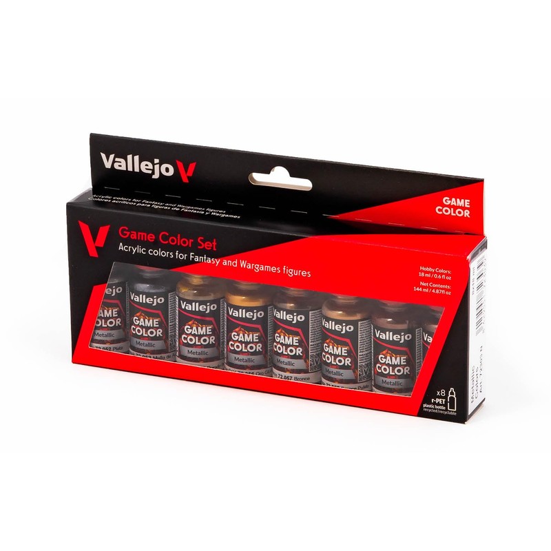 Vallejo Paints: Game Color Paint: Metallic Colors - 72303, 8