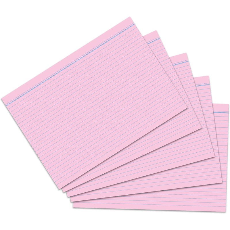 RNK 115073 Index Cards A7 Pack of 100 Pink