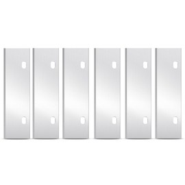 PURPLEBIRD 6" Stainless Steel Griddle Scraper Blades 6 Pack, Razor Sharp Grill Scraper Blades, Replacement Blade for Griddle & BBQ Grill Scraper