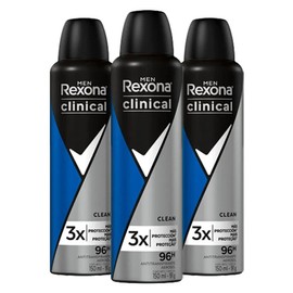 Rexona 3pk clinical Antiperspirant expert clean spray for men 150 ml each