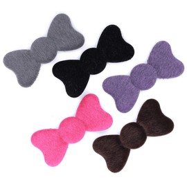Kamipita Cute Velcro Hair Clip, Hairpins, Hair Elastic, Short Hair, Stylish, Non-Result, Non-Tracing, Cute (Faux Fur Ribbon, Black)