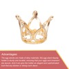 sourcing map Crystal Ball Display Holder Crown Shaped Egg Stand